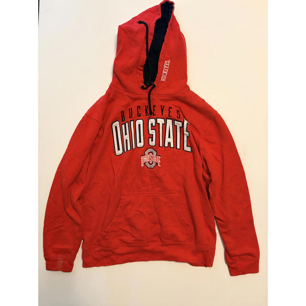 Scarlet & Gray Ohio State Buckeyes Hoodie (Size Large)